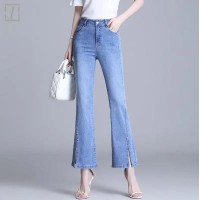 率性時尚 修身 垂感 釘珠 質感 牛仔褲