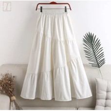 韓版時尚 百搭 簡約 高腰 不規則 素面 裙類