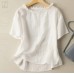 日系簡約風 3色可選 棉麻 寬鬆 舒適 質感 T恤